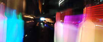 Night view in city with lights